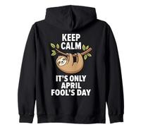 Mantén la Calma, es Solo el Día de los Inocentes, Humor Perezoso Sudadera con Capucha
