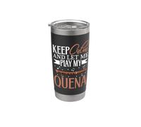 Mantén la calma - Estoy tocando Quena Vaso térmico de acero inoxidable de doble pared