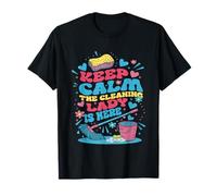 Mantén la Calma, la señora de la Limpieza está aquí, Limpieza Divertida Camiseta