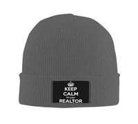 Mantén La Calma, Soy Tu Agente Inmobiliario. Beanie Suave Gorro De Punto Unisex Cálido Gorra para Ciclismo Exteriores Mujeres