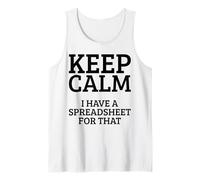 Mantén la Calma, Tengo una Hoja de cálculo para Ese Humor Divertido de Oficina Camiseta sin Mangas