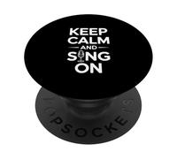 Mantén la Calma y Canta en Music Lover PopSockets PopGrip Adhesivo