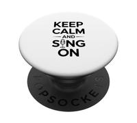 Mantén la Calma y Canta en Music Lover PopSockets PopGrip Adhesivo