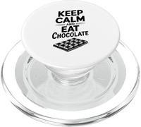 Mantén la Calma y Come Chocolate, Divertido Amante de la Comida PopSockets PopGrip para MagSafe