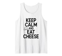 Mantén la Calma y Come Queso, Divertido Amante de la Comida Camiseta sin Mangas