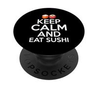 Mantén la Calma y Come Sushi PopSockets PopGrip Adhesivo