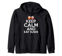 Mantén la Calma y Come Sushi Sudadera con Capucha