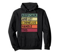 Mantén la Calma y Deja Que Cornelius se encargue de Esta Divertida Cita Retro Sudadera con Capucha