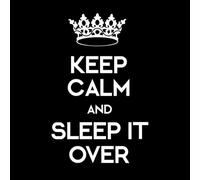 Mantén la calma y duerme hasta tarde. Póster Calcomanías de vinilo para murales y paredes 50.4x78cm No se cae Blanco