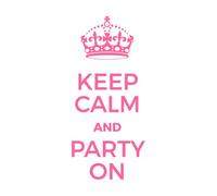 Mantén la calma y festeja en el cartel Calcomanías de vinilo para murales y paredes 30x66.4cm Incluye kit de película de transferencia Rosa