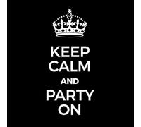 Mantén la calma y festeja en el cartel Calcomanías de vinilo para murales y paredes 42x93cm Fácil instalación Blanco