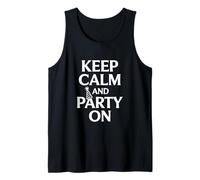 Mantén la Calma y Fiesta Camiseta sin Mangas