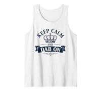 Mantén la Calma y frota Crown Meme Humor Camiseta sin Mangas