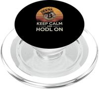 Mantén la Calma y HODL en una Fuerte mentalidad criptográfica Bitcoin PopSockets PopGrip para MagSafe