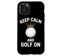 Mantén la Calma y Juega al Golf en Crown Golf Fun Carcasa para iPhone 11 Pro