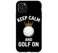 Mantén la Calma y Juega al Golf en Crown Golf Fun Carcasa para iPhone 11 Pro MAX