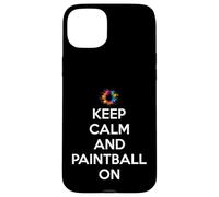 Mantén la Calma y Juega al Paintball en Paintball Carcasa para iPhone 15 Plus
