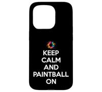 Mantén la Calma y Juega al Paintball en Paintball Carcasa para iPhone 15 Pro