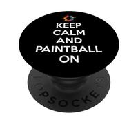 Mantén la Calma y Juega al Paintball en Paintball PopSockets PopGrip Adhesivo
