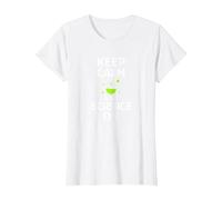 Mantén la Calma y la Ciencia encendida - Laboratorio de química para Profesores de Ciencias Camiseta, Mujer, Blanco, 3XL