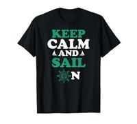 Mantén La Calma y Navega al Horizonte Mar Humor Camiseta
