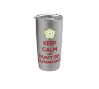 Mantén la calma y no te dejes perplejo en el dialecto de Yorkshire Vaso térmico de acero inoxidable de doble pared