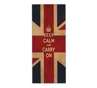 Mantén La Calma Y Sigue Adelante Bandera del Reino Unido Toalla Ducha Toalla Ducha Grande Toalla De Sauna Color Duradero Toallas Lavabo para Casas Camping Hombre 80X130Cm