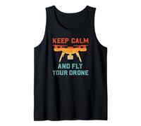 Mantén la Calma y Vuela tu dron | Drone Divertido Camiseta sin Mangas