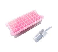 Mantén tus bebidas frescas, 36 compartimentos, caja de hielo, silicona azul suave, moldes para hacer cubos con contenedor azul para almacenamiento de alimentos