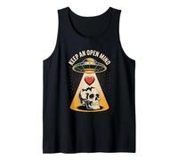 Mantén una mente abierta UFO Skull Love Beam Camiseta sin Mangas