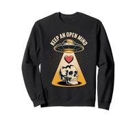Mantén una mente abierta UFO Skull Love Beam Sudadera