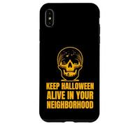 Mantén Vivo Halloween en tu vecindario diseño de Calavera Carcasa para iPhone XS MAX