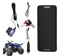 Mantenedor de batería solar: cargadores impermeables de 12 V y 5 W, fácil instalación con clip, panel compacto de 12,6 x 4,72 pulgadas, compatibilidad universal con baterías de vehículos | Cargador de