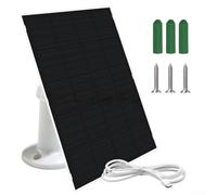 Mantenedor de batería solar, panel de 2 W 5 V con 22.5% de e conversión, salida tipo C para dispositivos de baja potencia, diseño PET+ABS para granjas y jardines al aire libre (blanco)