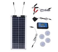 Mantenedor de Cargadores de batería de automóvil Solar: Cargador de Goteo Impermeable de 100 W con Doble Salida | Mantenedor de energía del Panel Solar para automóviles de 12 V-24 V, Marina,
