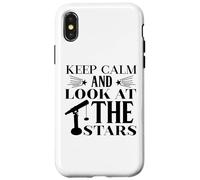 Mantener la Calma Mira Las Estrellas Astrología Astronomía Observación de Estrellas Carcasa para iPhone X/XS