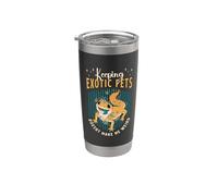 Mantener mascotas exóticas no me hace extraño reptiles Skinks Vaso térmico de acero inoxidable de doble pared