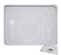 Manteneros para Niños, Montessori Silicona Plaz De Silicona para Colmateras Reutilizables De Mesa No Deslizante, Alfombrillas De Comida para Bebés Silicona Pimpulatorios para Bebés para Cenar