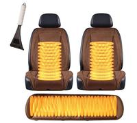 Mantenerse abrigado en invierno , Fundas De Coche Asientos, Incluye pala para nieve,Brown-mainseat+auxiliaryseat+backseat