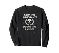 Mantenga a los inmigrantes deportar racistas activista Retro Calavera Sudadera