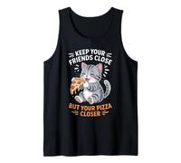 Mantenga a sus amigos cerca, pero su pizza más cerca Camiseta sin Mangas