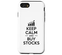 Mantenga la Calma y Compre acciones Inversión Humor Carcasa para iPhone SE (2020) / 7/8