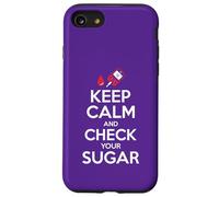Mantenga la Calma y Controle su Nivel de azúcar Carcasa para iPhone SE (2020) / 7/8