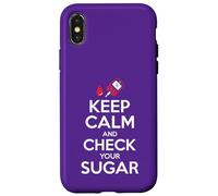 Mantenga la Calma y Controle su Nivel de azúcar Carcasa para iPhone X/XS