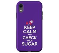 Mantenga la Calma y Controle su Nivel de azúcar Carcasa para iPhone XR