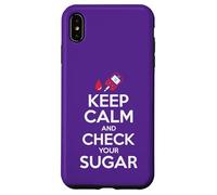 Mantenga la Calma y Controle su Nivel de azúcar Carcasa para iPhone XS MAX