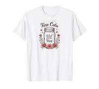 Mantenga la Calma y Espere el Ping Funny Canning Homesteading Camiseta
