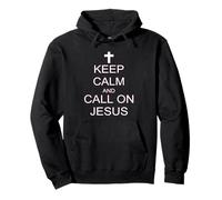 Mantenga la calma y llame a Jesús Sudadera con Capucha