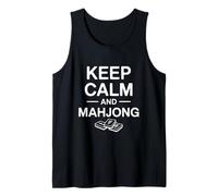 Mantenga la Calma y los Amantes de los Juegos de Mahjong Camiseta sin Mangas