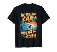 Mantenga la calma y navegue con un mensaje inspirador Camiseta
